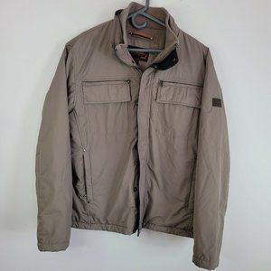Men's Royal Falcon Winter Coat Jacket Fleece Lined Large Grey Brown